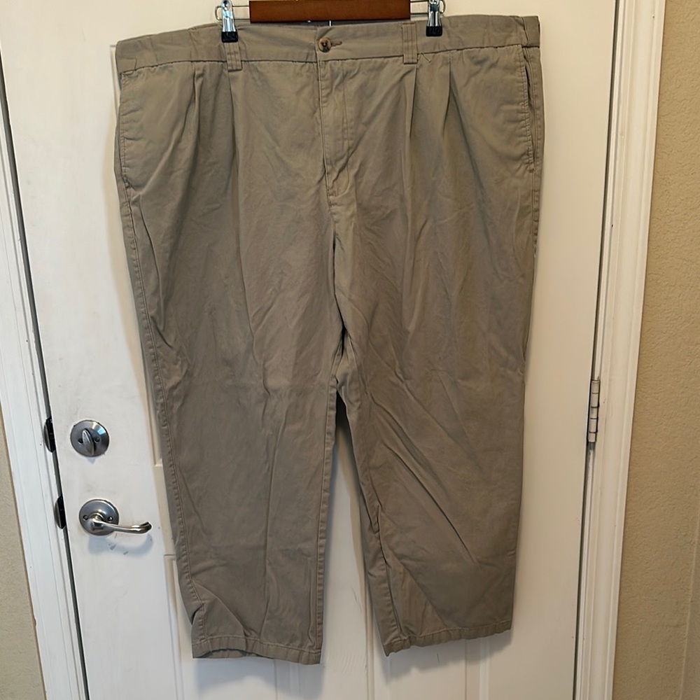 Harbor Bay Tan Chinos Relaxed Fit Cotton Blend